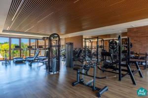 Fitness centrum a/nebo fitness zařízení v ubytování Itacimirim Marluá - Bangalô D08