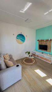 Posezení v ubytování Appartement T2 La Colombe vue mer et montagne