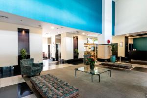 Flat com lazer, Wi-Fi e otima localizacao的休息区
