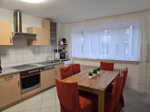 Kuchyň nebo kuchyňský kout v ubytování Big City Apartment Krefeld with Balcony