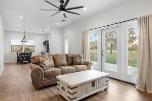 Et opholdsområde på Pecan Farm Garden Haus