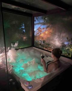 Hosté ubytování Chalé 9 com Jacuzzi na Morada do Ganso