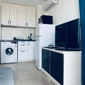 Kuchyň nebo kuchyňský kout v ubytování Sunny apartment with 2 terraces