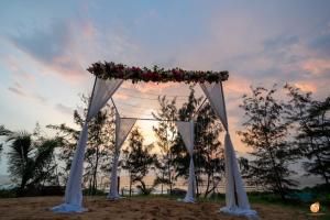 TT Beach Cottages外面的花园