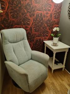 Posezení v ubytování Brygga B&B Trondheim sentrum, privat rom i vårt hjem