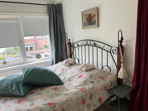 乌得勒支BeBaBops Homestay Utrecht的带床和窗户的卧室