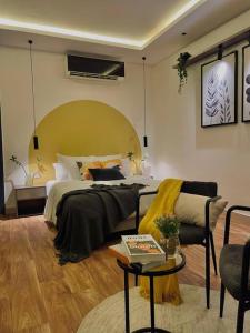 سويت لافيدا الفندقي في الملقا Hotel studio in malaga operated by lavida residence 객실 침대