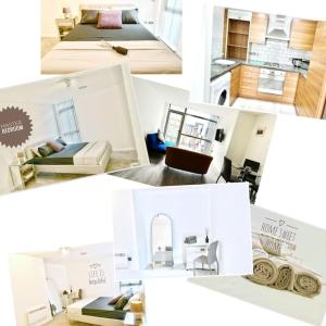 Kuchyň nebo kuchyňský kout v ubytování Modern Manchester City Centre Apartment