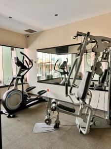 Fitness centrum a/nebo fitness zařízení v ubytování Hotel Centro Apatzingán