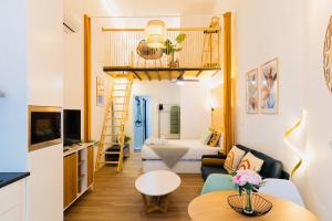 TV a/nebo společenská místnost v ubytování B2 Verdeguer - Cozy Loft close to the beach