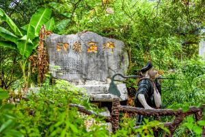桂林十方缘水晶民宿外面的花园