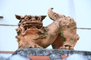 a statue of a dragon on top of a building at Joya in Ishigaki Island