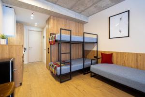 Postel nebo postele na pokoji v ubytování Gudauri ski apart room + 32 fotografií