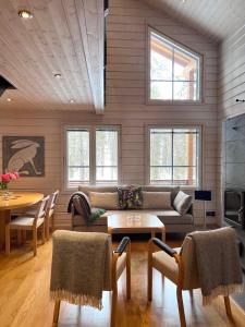 Χώρος καθιστικού στο Lapland Dream Villas