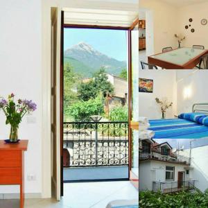 Pokój z balkonem z widokiem na góry w obiekcie La Quiete degli Dei w mieście Agerola