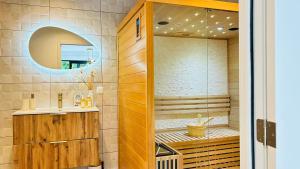 Koupelna v ubytování MY Cabane -POOL HOUSE avec Sauna privée près de Bruxelles