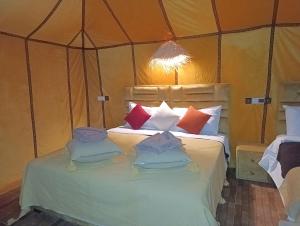 Postel nebo postele na pokoji v ubytování Akabar Luxury Desert Camp