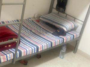 quelques lits superposés dans une chambre dans l'établissement Shafeeq Kuri, à Ajman