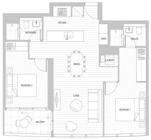 Planimetria di 09D 2Bedroom Abnb-Style Ocean view Apt with Free parking