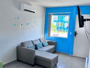 Χώρος καθιστικού στο Casa en Acapulco diamante WIFI, Clima, Alberca