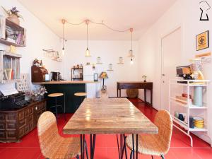 Kuchyň nebo kuchyňský kout v ubytování B&B Una Habitación Propia