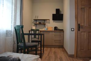 Kuchyň nebo kuchyňský kout v ubytování Hotel Mergera