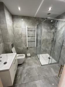 Koupelna v ubytování nowy apartament w Wiśle