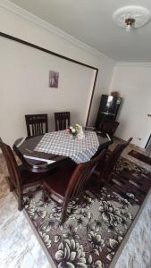 A seating area at the flowers apartment
