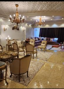 Istumisnurk majutusasutuses Apartment in front of Mansoura University 5 stars