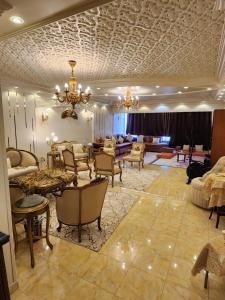 Istumisnurk majutusasutuses Apartment in front of Mansoura University 5 stars