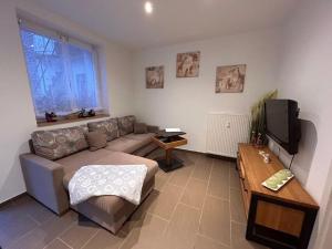 TV a/nebo společenská místnost v ubytování NEU! Ferienwohnung Hofblick