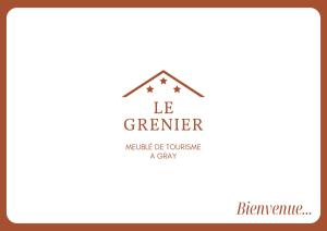 a logo for a real estate agency with a house at Gîte le Grenier GRAY in Gray