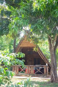 ein kleines Holzgebäude mitten im Wald in der Unterkunft Charming Cottage in Chumani, Kilifi County in Roka