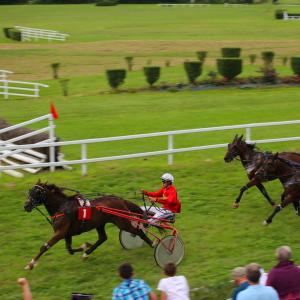 a person riding a horse race on a bike at Number 22 - Le Dorat - Apartment 4 with garden & free parking in Le Dorat
