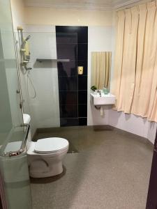 un baño con inodoro y lavabo en Haven inn, en Johor Bahru