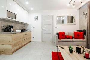 Kuchyňa alebo kuchynka v ubytovaní GórSKI Przystanek Apartament Satoła 2