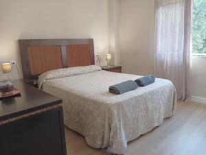 Posteľ alebo postele v izbe v ubytovaní Habitaciones en Apartamento compartido DELICIAS ROOM Cerca del Mar, Aeropuerto, Ave y Metro