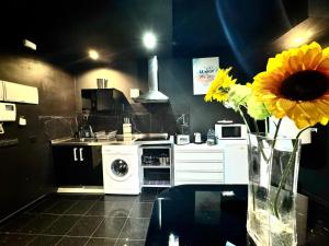 A kitchen or kitchenette at Apartamentos con jacuzzi ALQUILER TEMPORAL