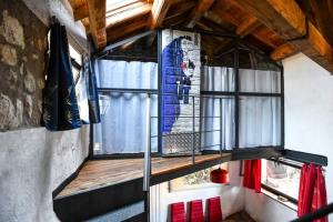 a view of a window in a room at Rifugio sotto la torre 2 in Olevano Romano