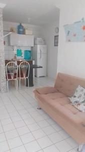 Kuchyň nebo kuchyňský kout v ubytování Flat em Sao Jose da Coroa Grande