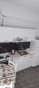 Η κουζίνα ή μικρή κουζίνα στο Aegean Apartments