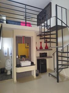 Kuchyň nebo kuchyňský kout v ubytování HOTEL MORELOS