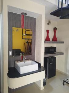 Kuchyň nebo kuchyňský kout v ubytování HOTEL MORELOS