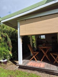 Jardín al aire libre en Gîte Ti jit la