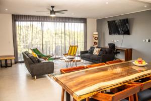 Posezení v ubytování Caribe Maya