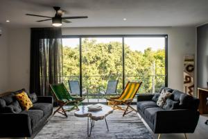 Posezení v ubytování Caribe Maya