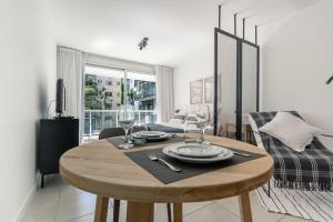 Χώρος καθιστικού στο Cómodo estudio con estilo en Recoleta +15 φωτογραφίες