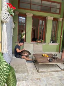 Istumisnurk majutusasutuses Casa Mar de Marias Spa Holistico