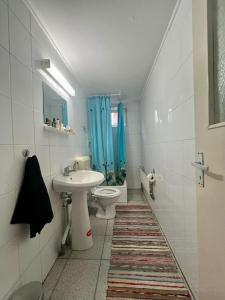 Koupelna v ubytování Báncs Vidéki Vendégház és Tanya