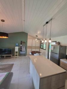 Kuchyň nebo kuchyňský kout v ubytování Léana Home à TAUTIRA